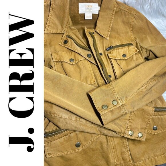 J. CREW Classic Vintage Twill Chino 100% Cotton Safari Utility Jacket, Medium - Picture 8 of 12